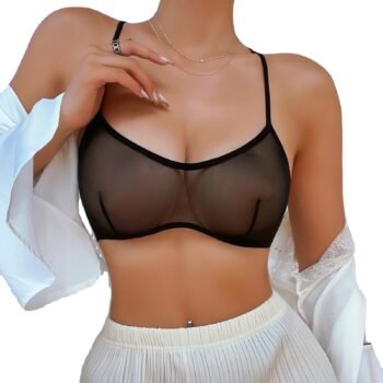 Transparent Mesh Bra & Panty Set